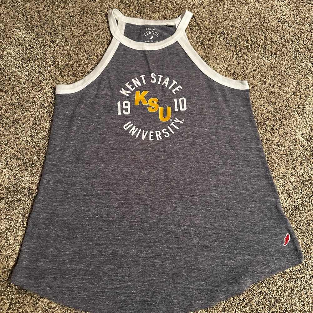 League Blue and White Tank Top